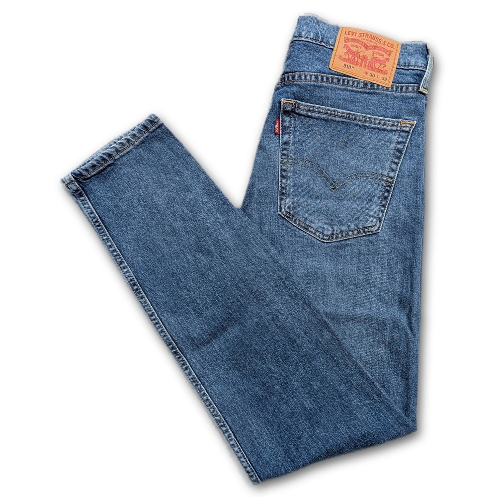 Levi's 510 Mens Jeans Blue 30x32 Super Skinny Denim Stretch 5 Pocket Slim Medium